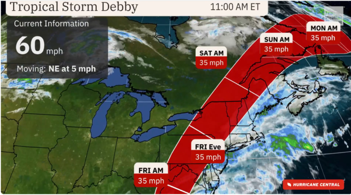 debby forecast